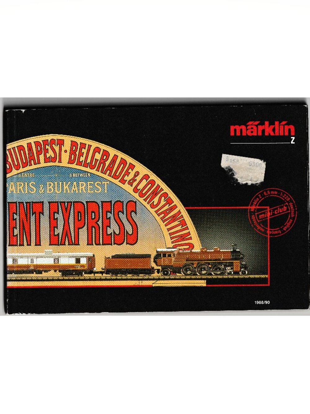 Vintage Catalog 1988 Marklin Z 1988/90 Mini Club Model Railroad Cars Trains